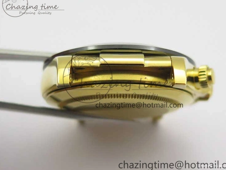 0412 Daytona 116518 Noob 1:1 Best Edition YG Plated 904L SS Case Goid Diamonds Dial on Black Rubber Strap SA4130 V4 (Free Extra Strap) Versatile 2587